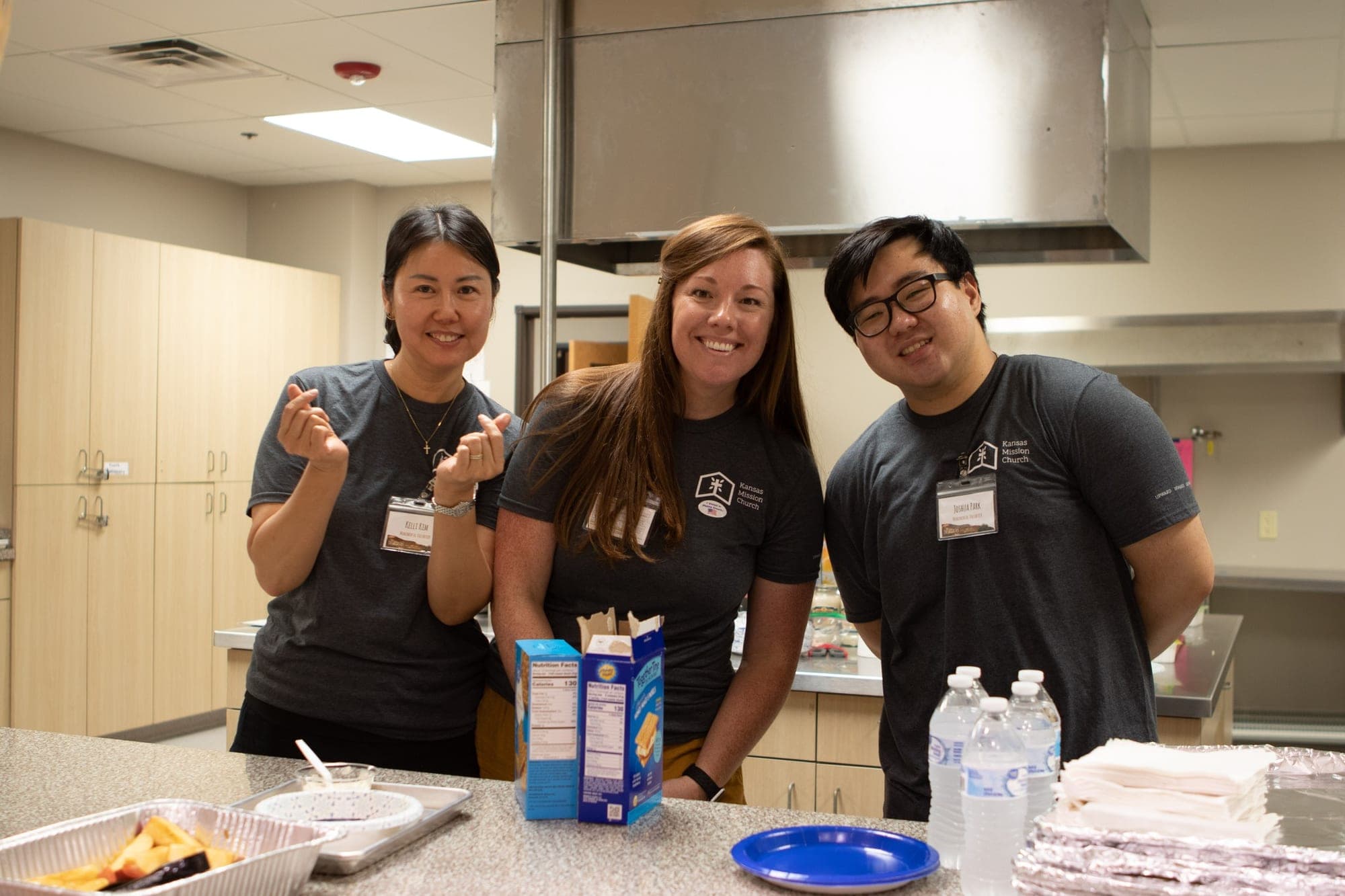 Community group sharing a meal